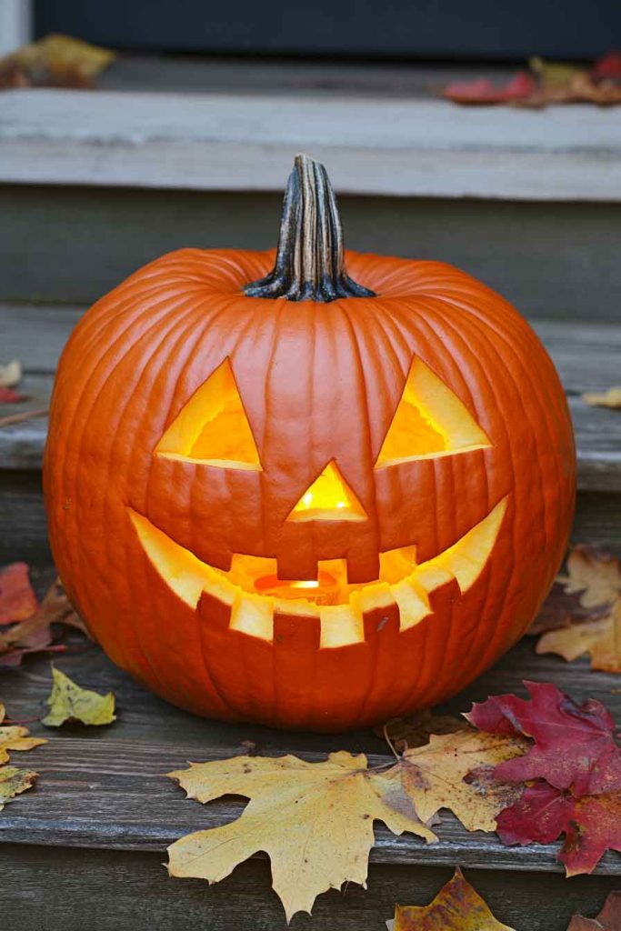 Classic Jack-O'-Lantern with Triangle Eyes