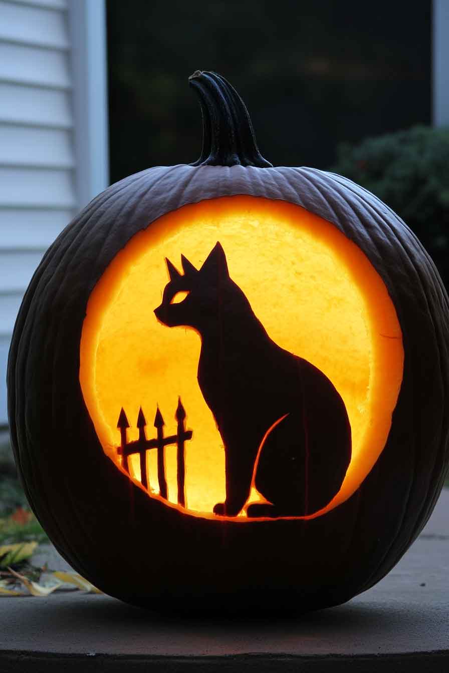 Mysterious Black Cat Silhouette