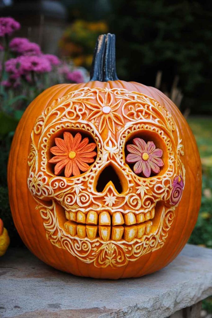 Intricate Sugar Skull Pattern
