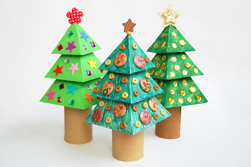 3D Paper Roll Christmas Tree