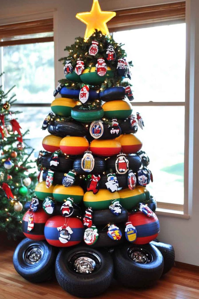 Sports Team Themed Tire Tree