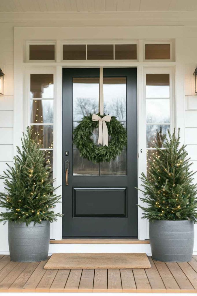 Modern Minimalist Christmas Porch