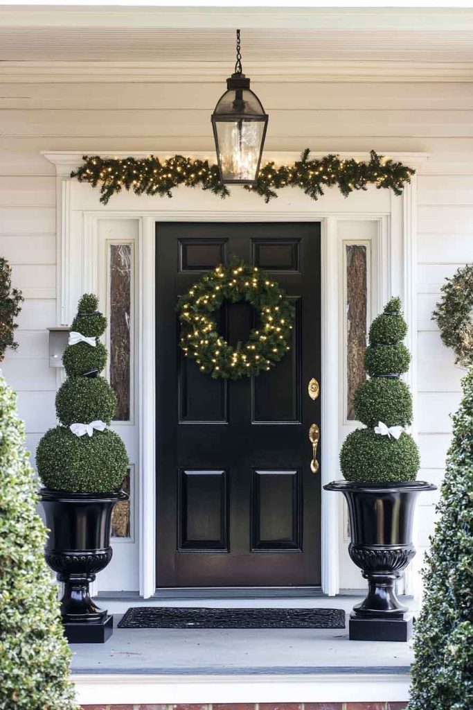 Elegant Urn and Topiary Display