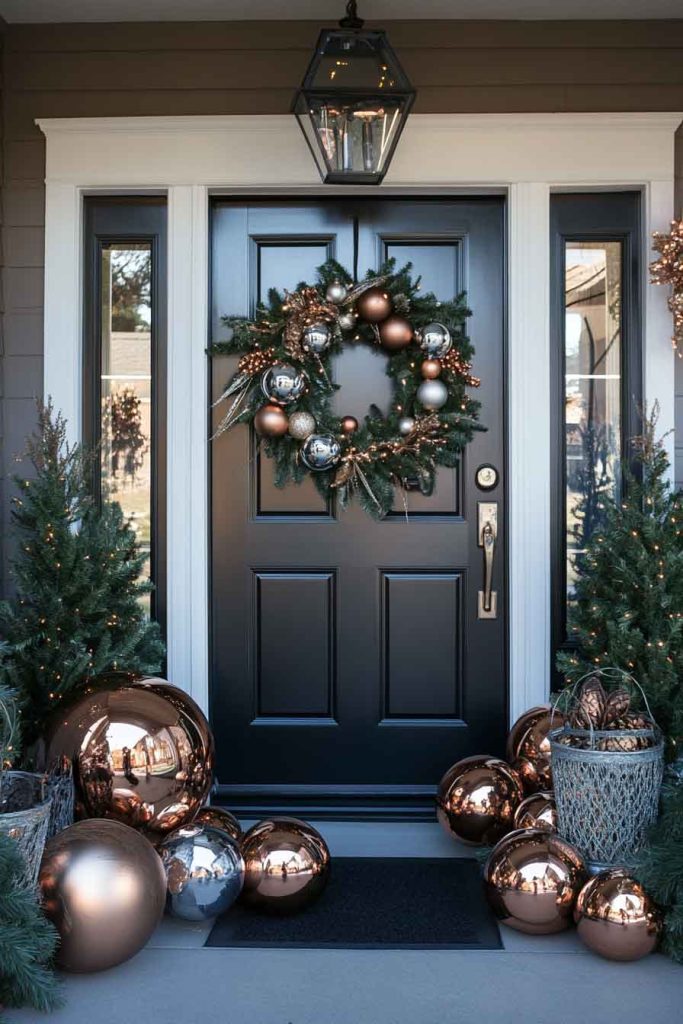 Mixed Metallics Holiday Porch