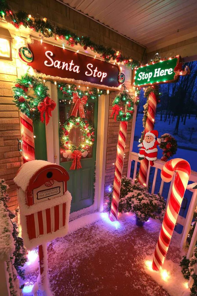 Children's Storybook Christmas Scene