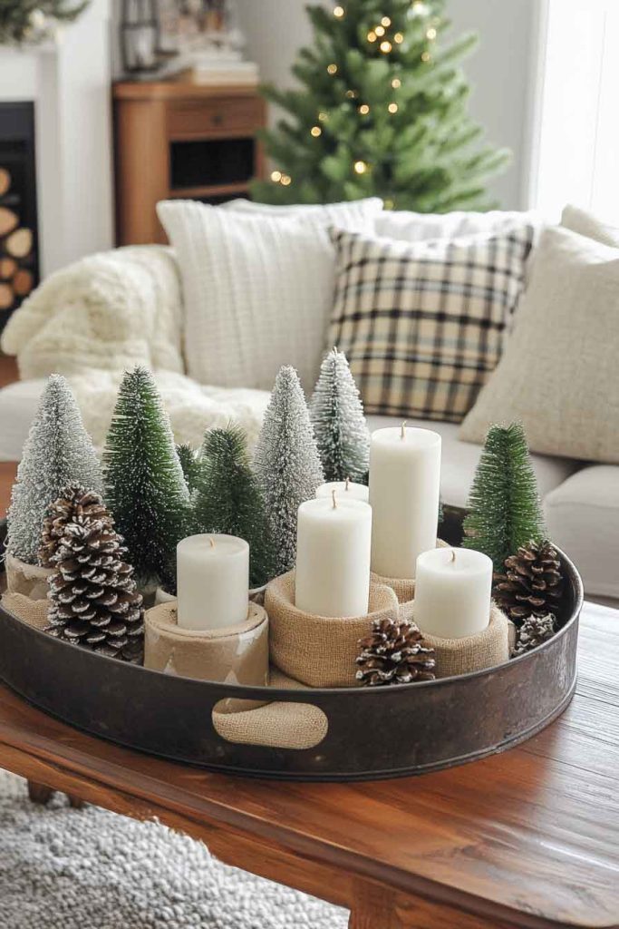 Rustic Farmhouse Christmas Coffee Table
