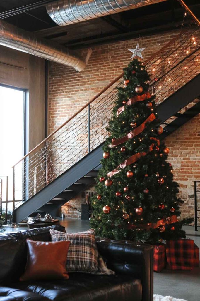 Industrial Chic Christmas Loft