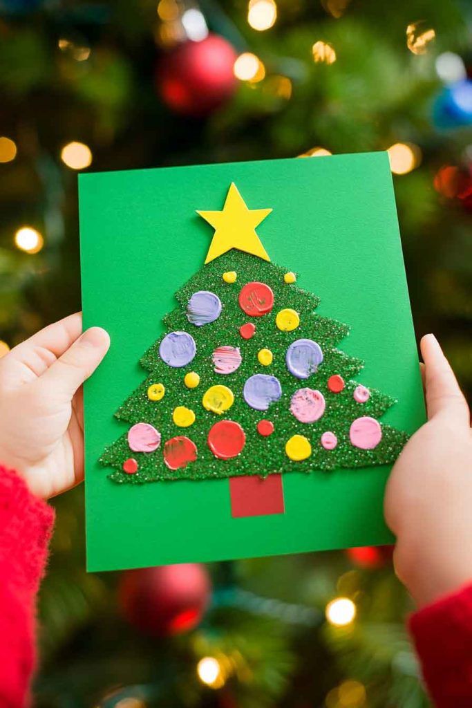 Handprint Christmas Tree Card