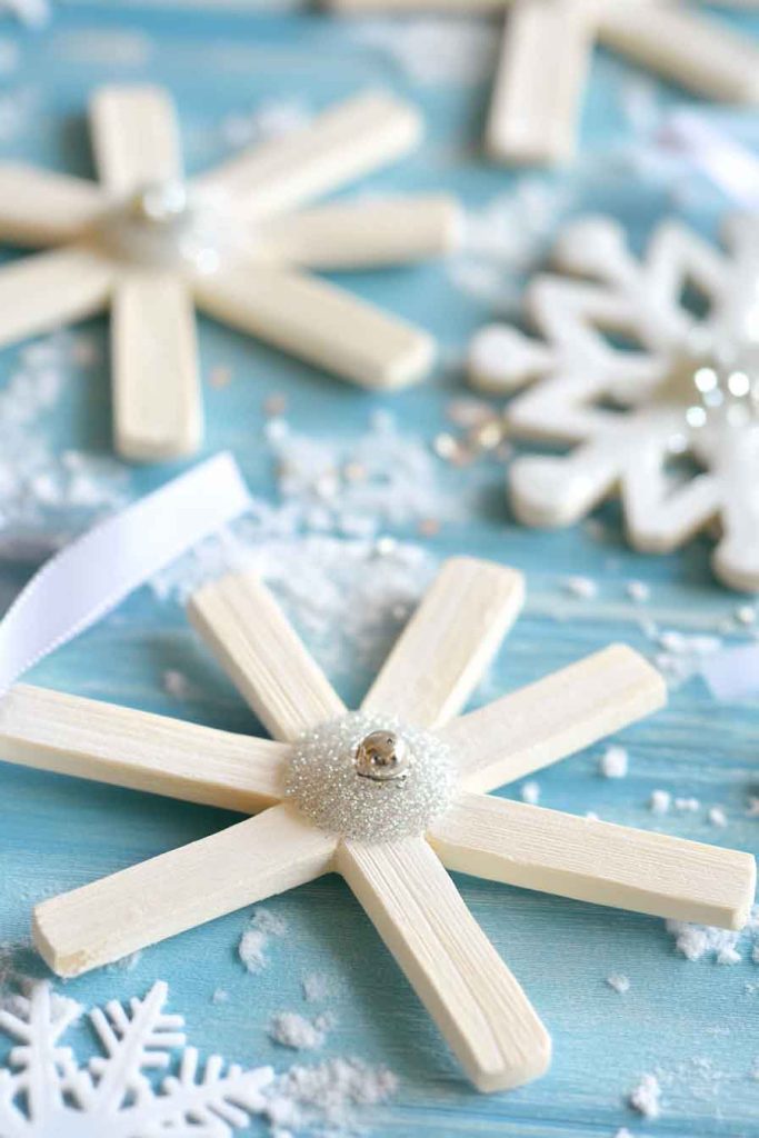 Popsicle Stick Snowflakes