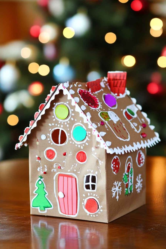 Paper Bag Gingerbread House