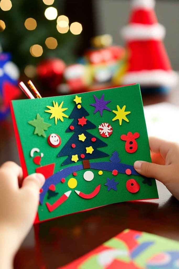 Foam Sticker Christmas Cards