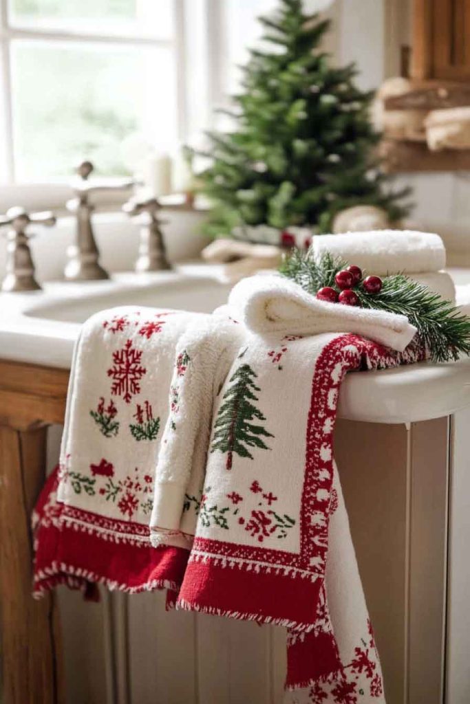 Festive Towels and Linens