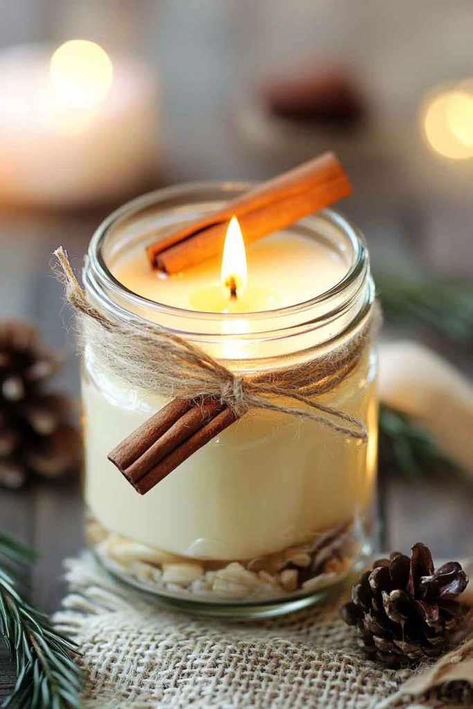 Handmade Scented Candles in Mason Jars