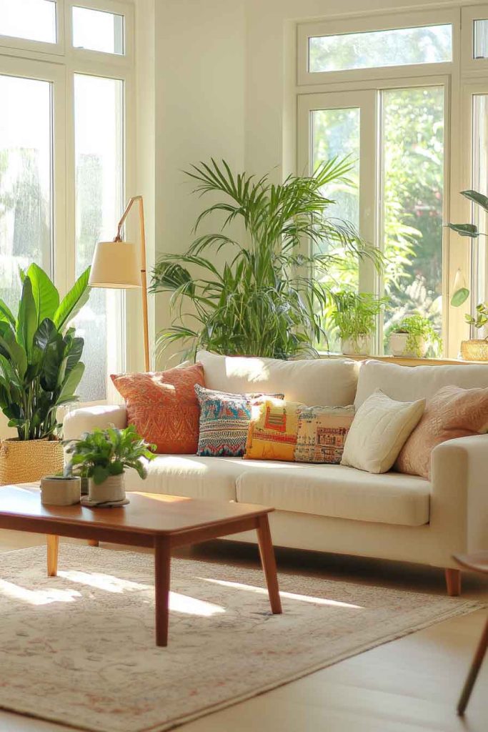 Bright and Airy Living Room with Natural Light