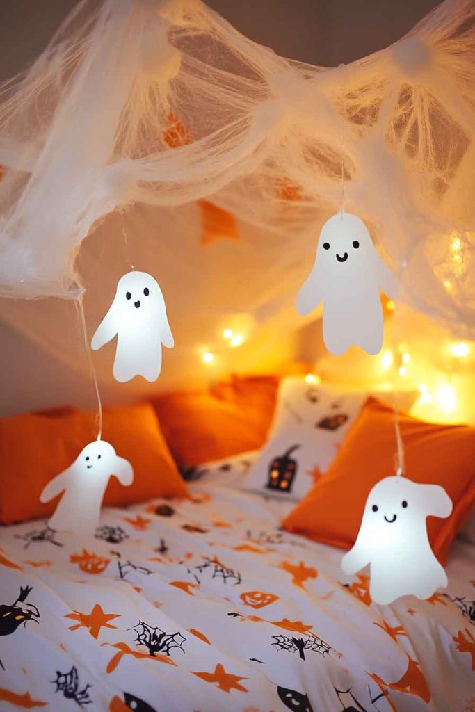 Friendly Ghost Bedroom with Glow-in-the-Dark Elements