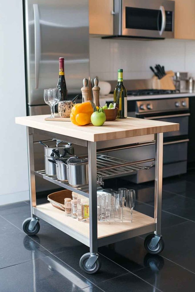 Portable Kitchen Cart Island