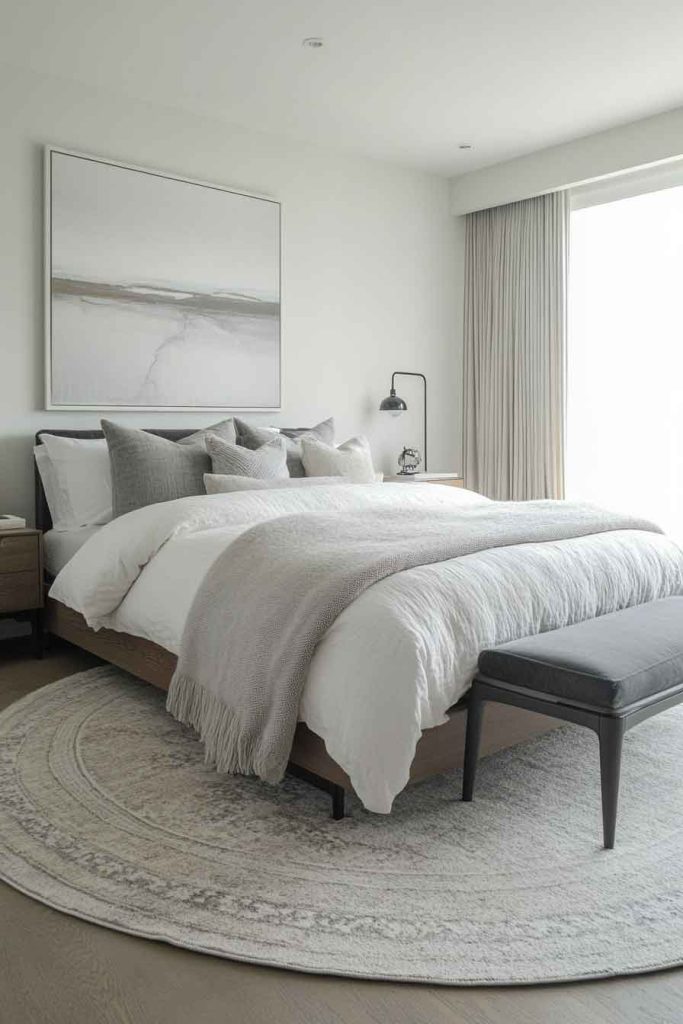 Round Rug Placement
