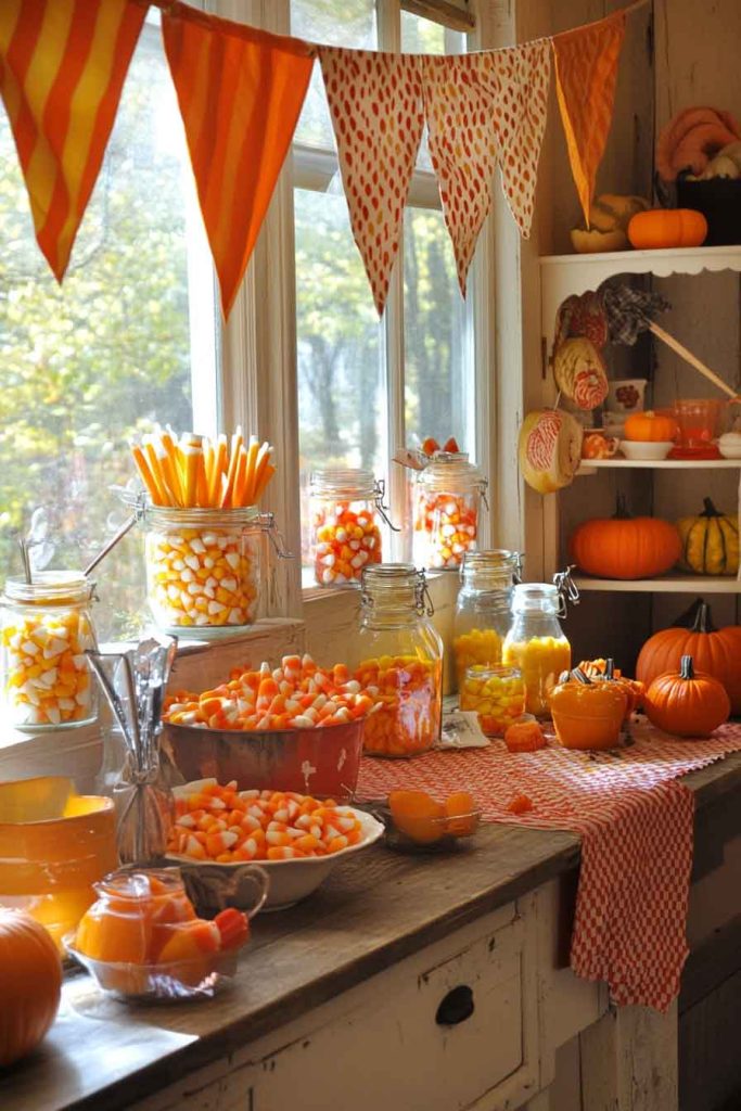 Candy Corn Kitchen with Sweet Details