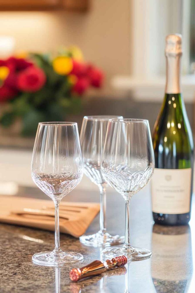 Wine or Champagne with Glasses