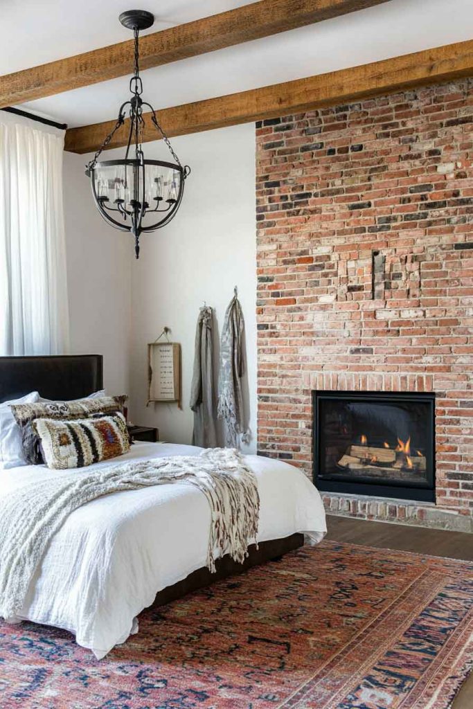 Brick Fireplace