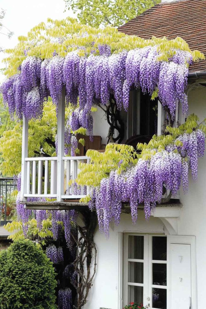 Cottage with Wisteria Canopy