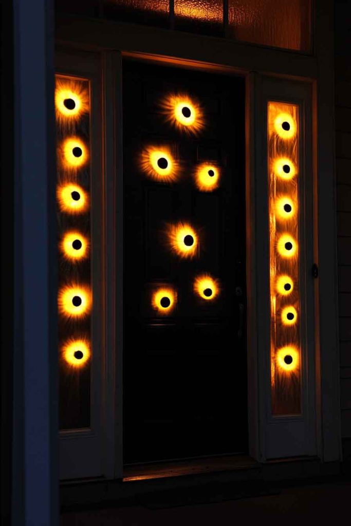 Glowing Eyes in Darkness