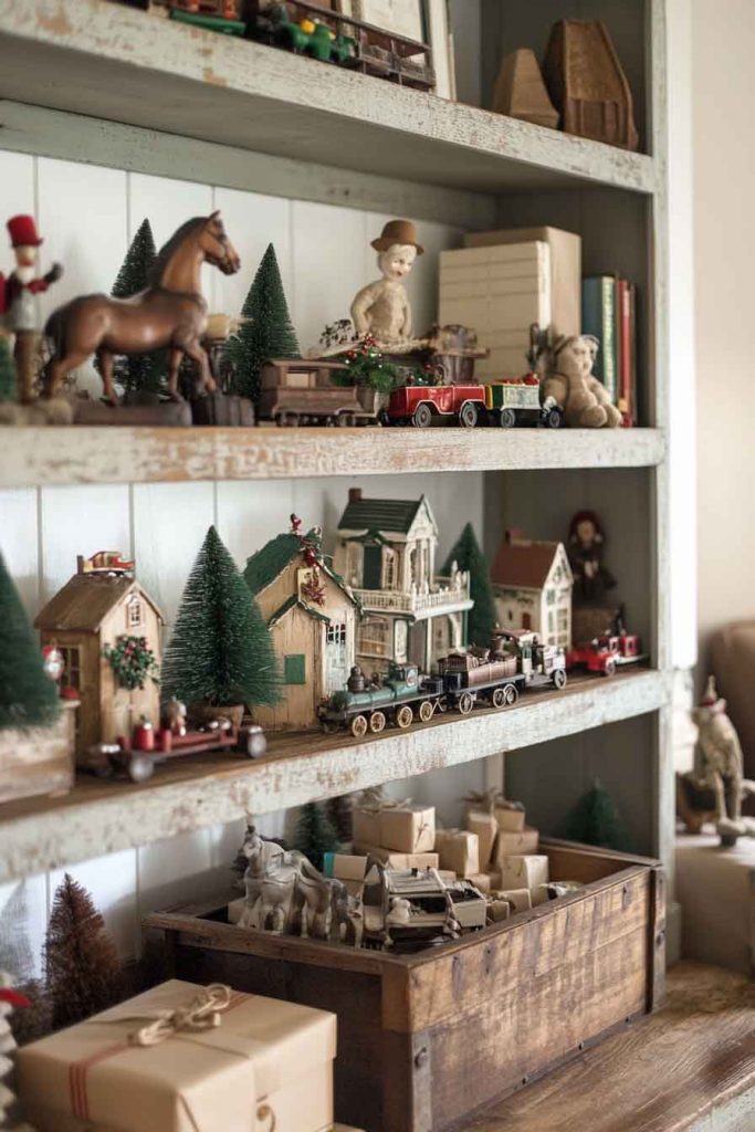 Living Room with Vintage Toy Display