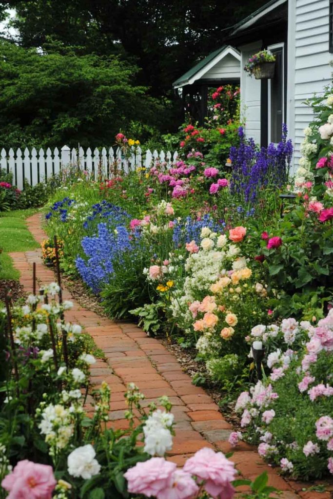 Cottage Garden Style Flower Beds