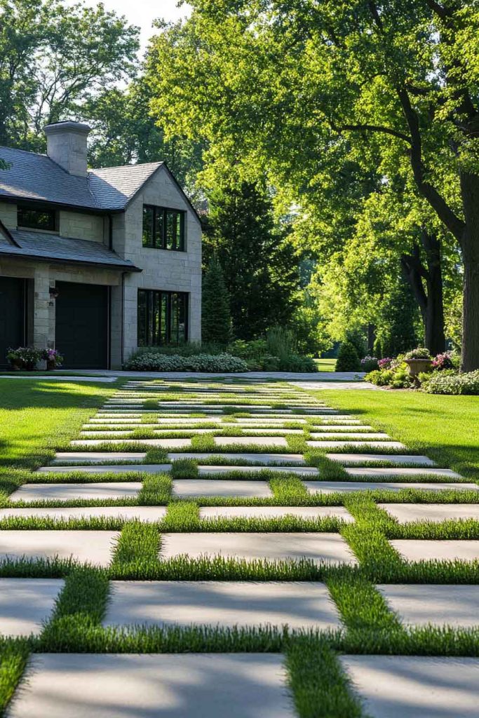 Grass Pavers for a Green Driveway