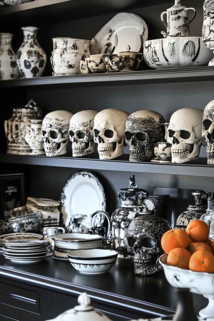 Skull and Bones Kitchen with Edgy Style