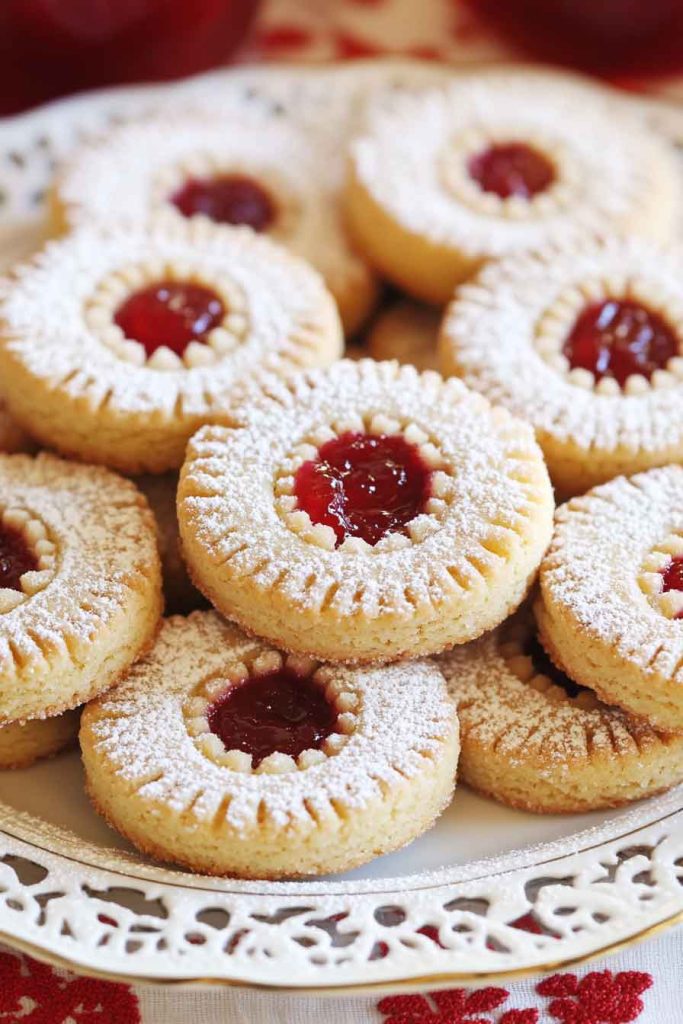 Linzer Cookies with Raspberry Filling