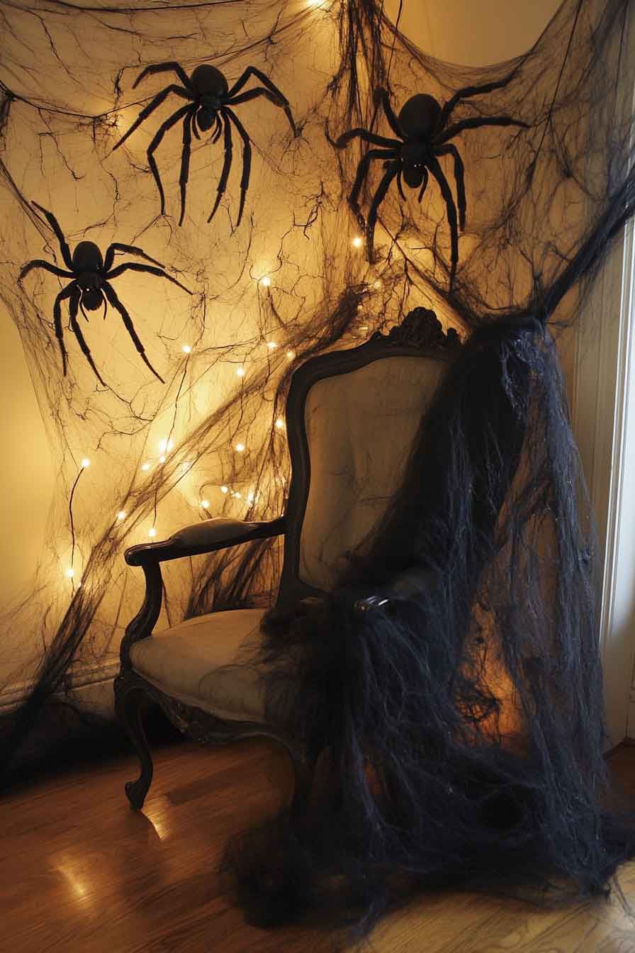 Creepy Crawly Spider Web Corner