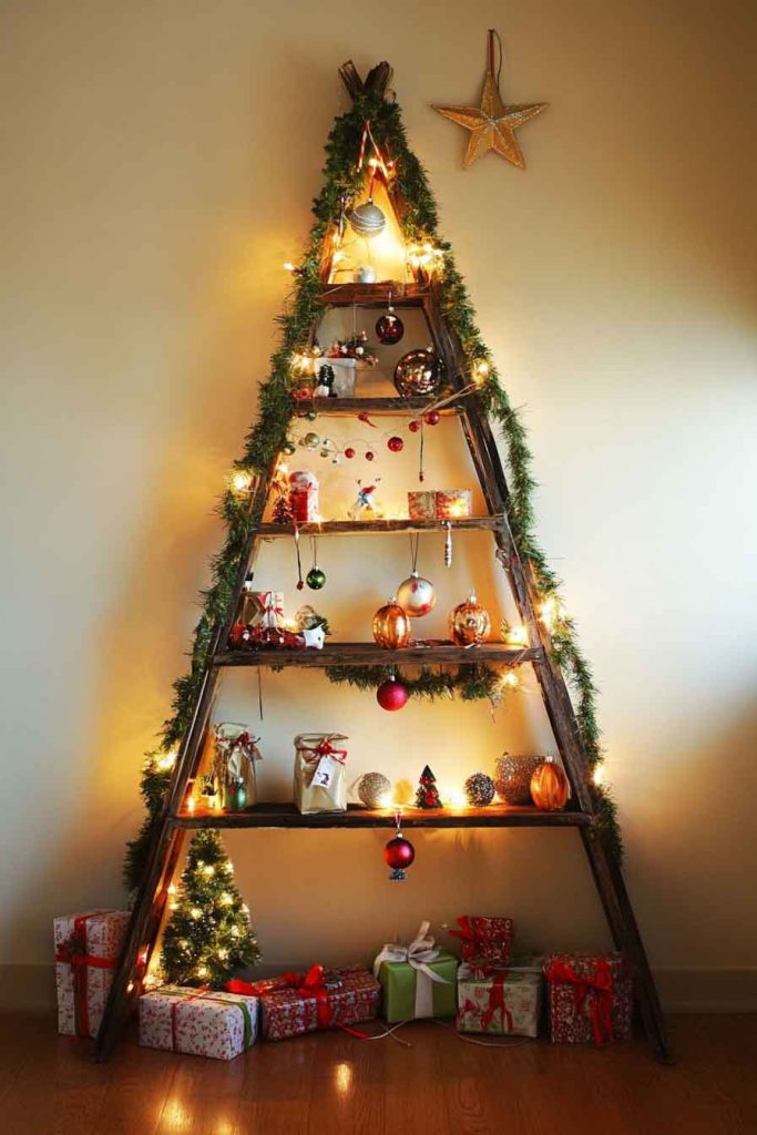 Repurposed Ladder Christmas Tree