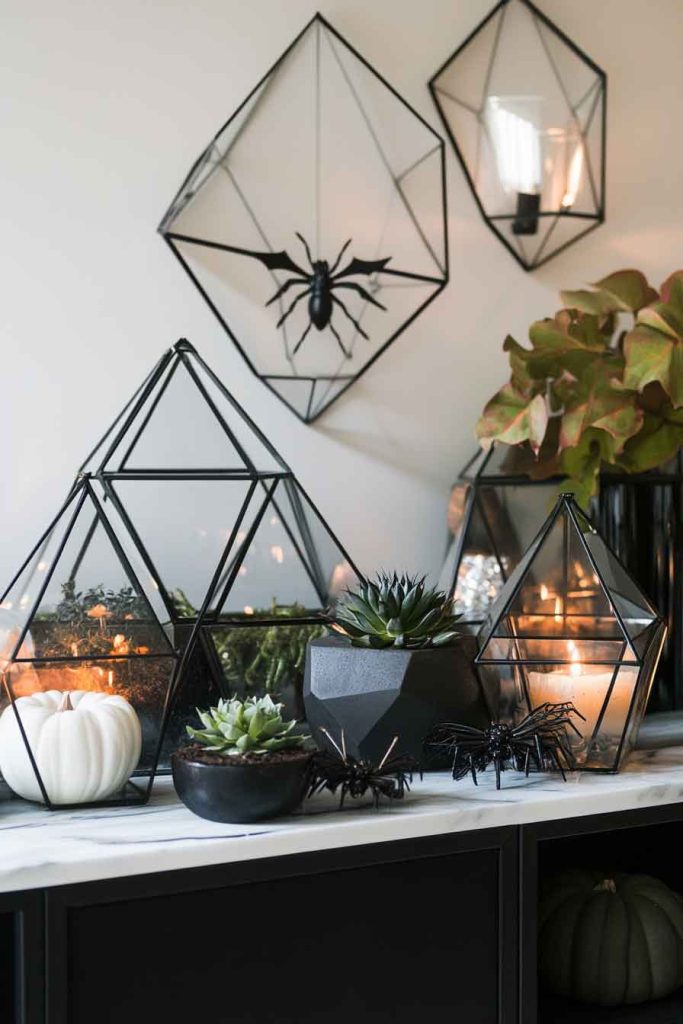 Modern Geometric Halloween Display