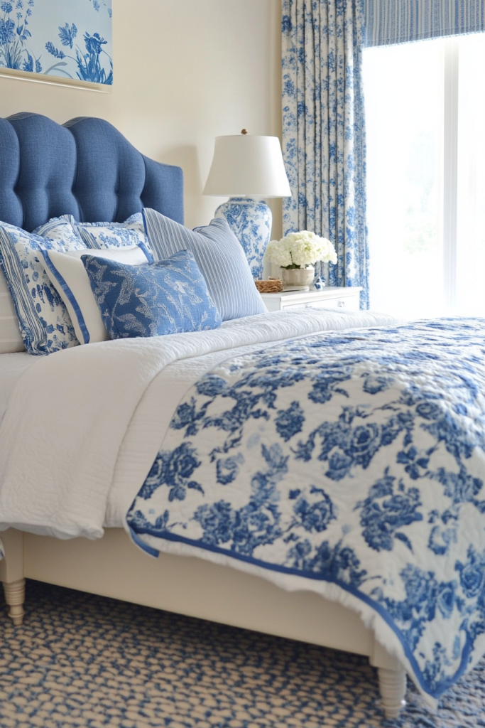 Patterned Blue Textiles