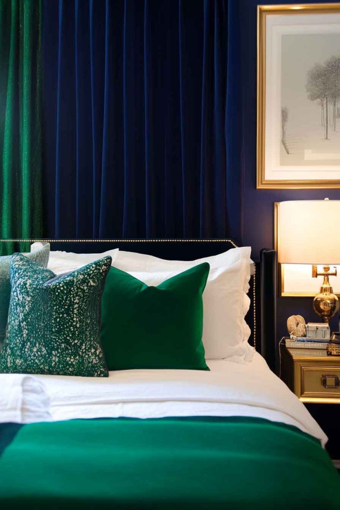 Emerald Green and Navy