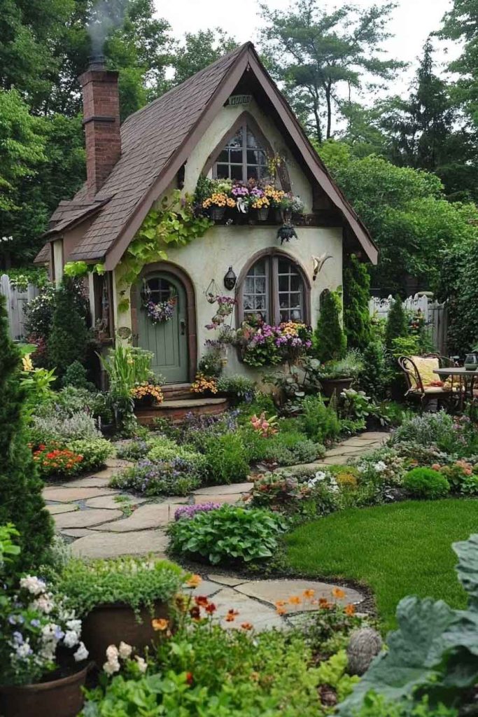 Miniature Cottage with Compact Garden