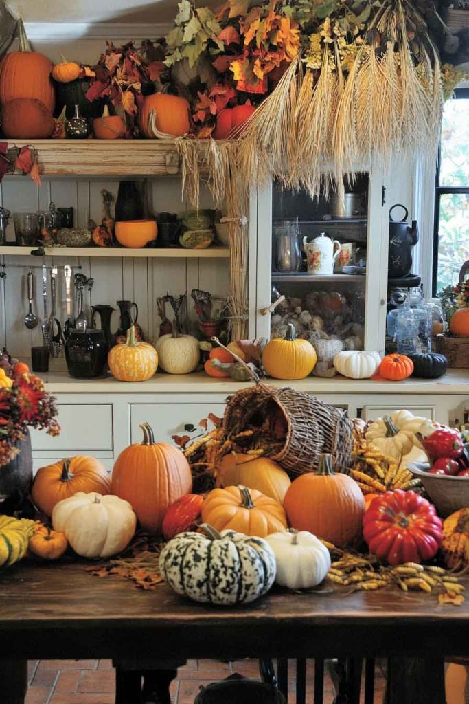 Harvest Festival Kitchen with Autumn Abundance
