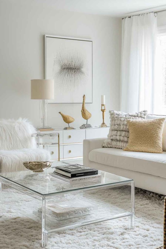 Use Glass and Lucite Furniture