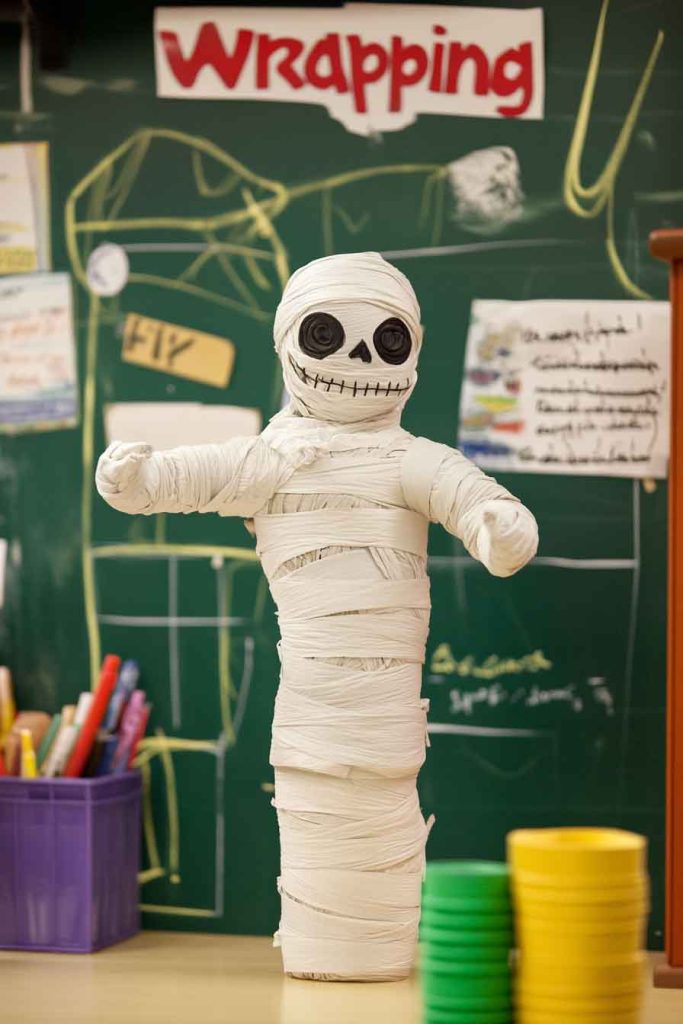 Mummy Math Wrapping Station with Measurement Practice
