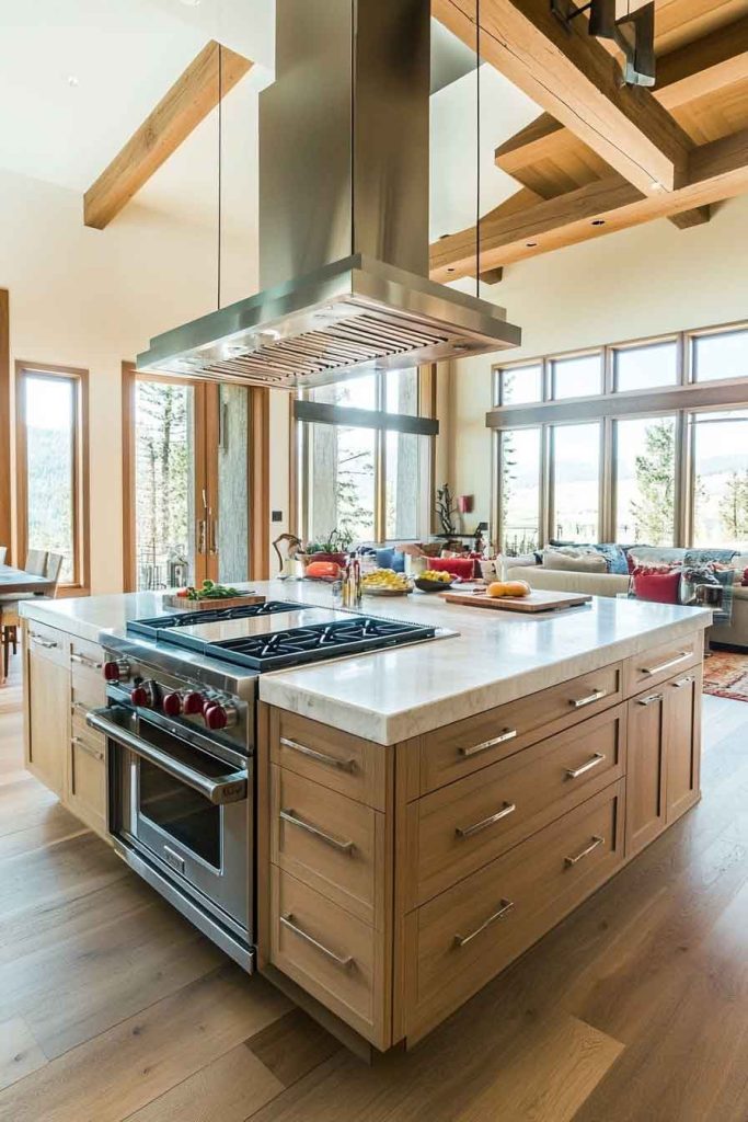 Island with Built-In Appliances