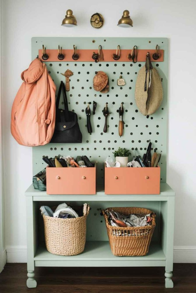 Use a Pegboard for Flexible Storage