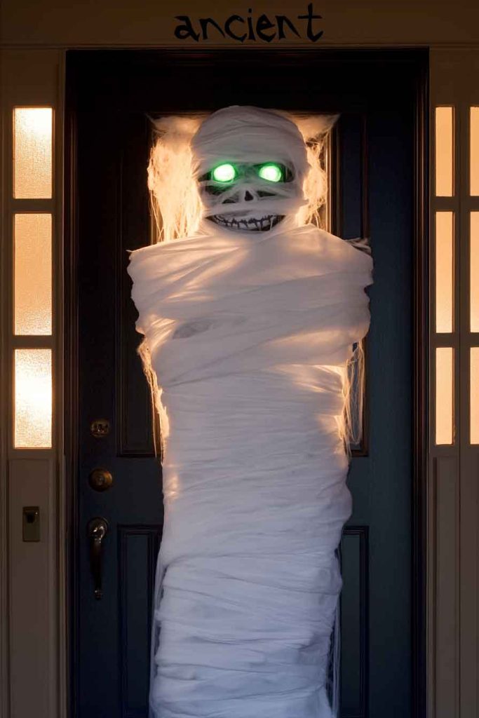 Wrapped Mummy on the Door