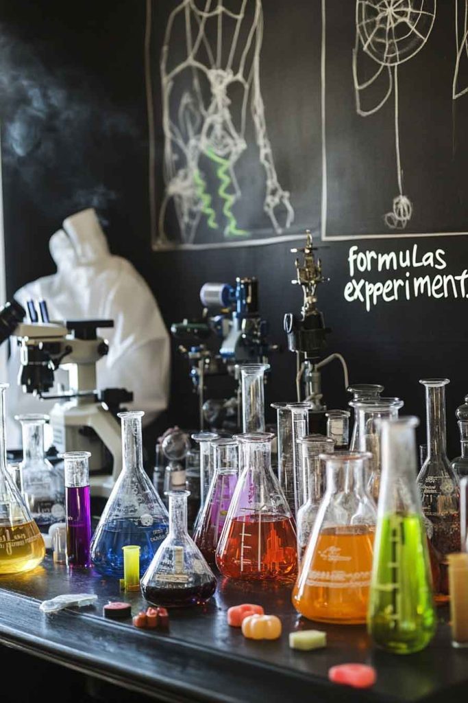 Spooky Science Lab Entry Table