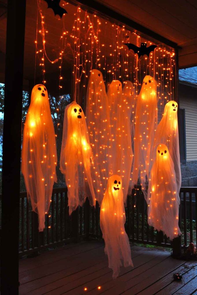 Creepy Covered Porch with Hanging Elements