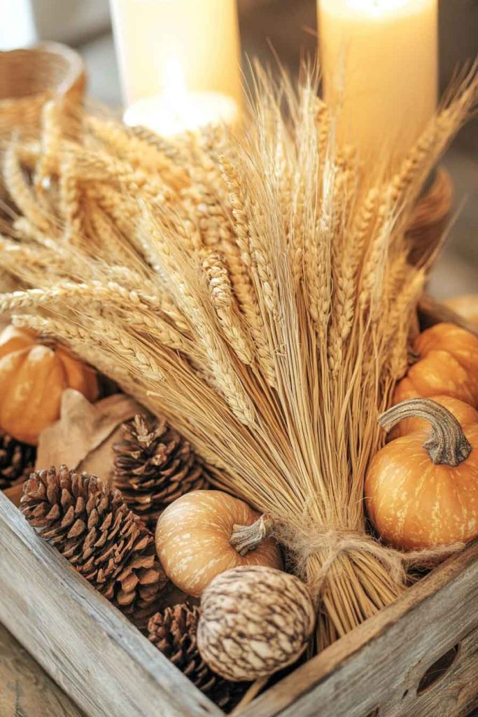 Rustic Wheat Bundle Centerpiece 