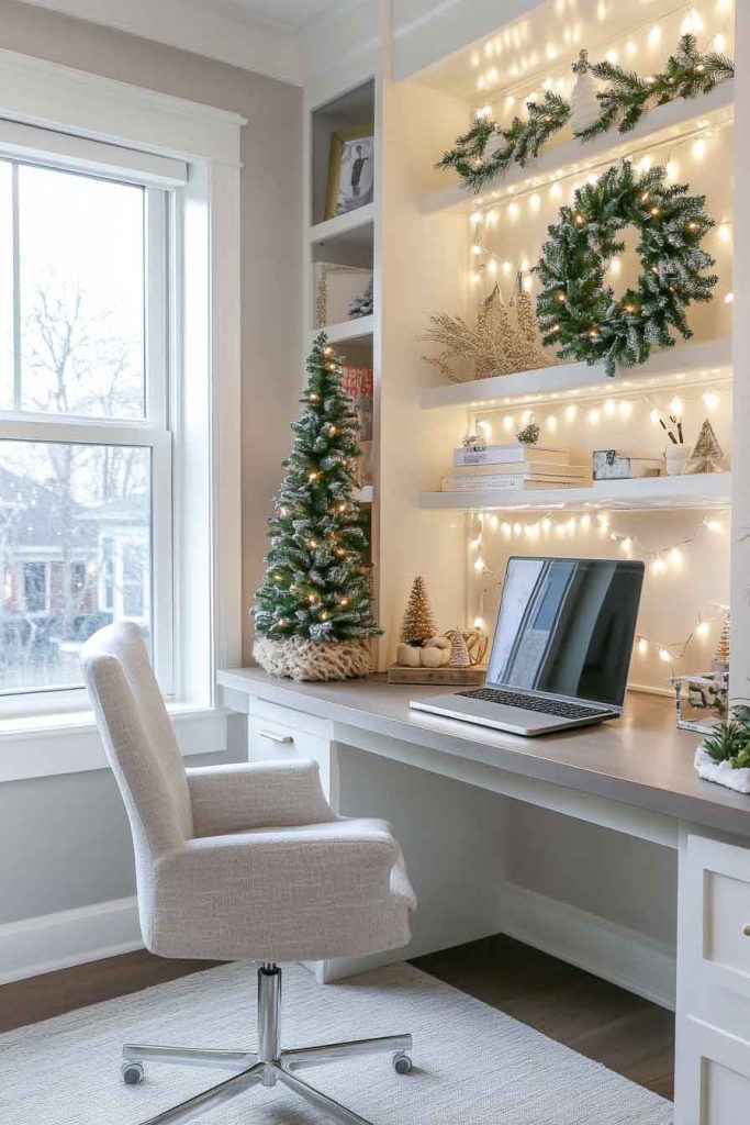 Contemporary Office Space with Subtle Holiday Touches