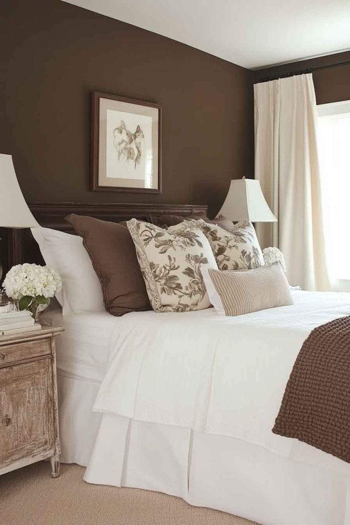 Chocolate Brown and Cream