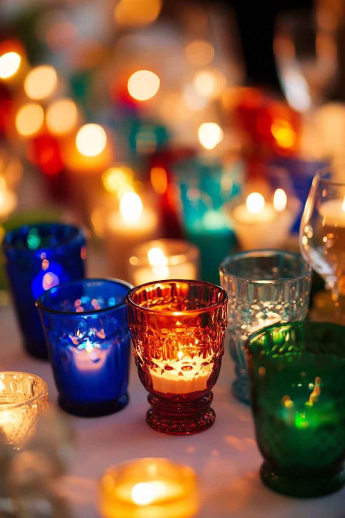 Colorful Glass Votive Collection