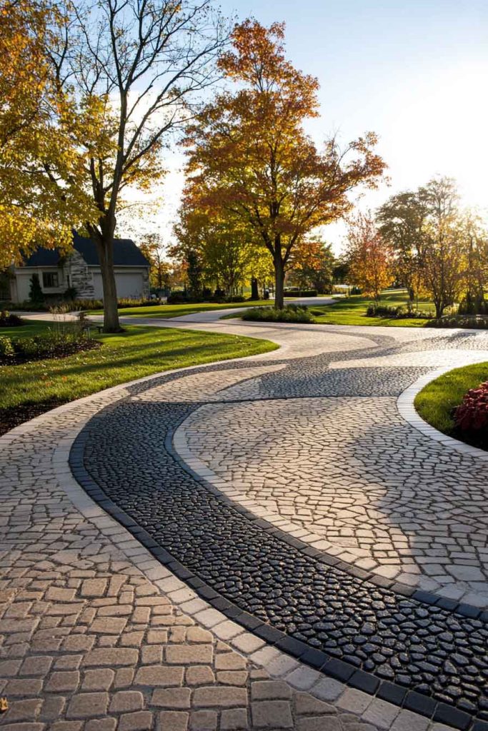Two-Tone Driveway Design